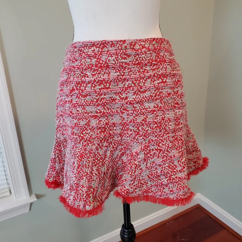 Zara Tweed Ruffle Mini Skirt Large HOST PICK 🎉🎈 - Picture 6 of 7